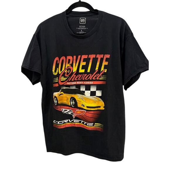 GM Official Corvette Graphic T-shirt Mens Large Chevy Sportscar Daytona - Picture 1 of 9